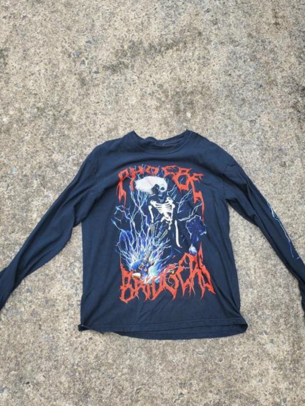 Phoebe Bridgers Graphic Long Sleeve Black T-Shirt Size L